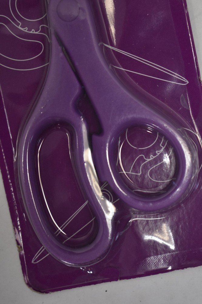 JAM Purple Precision Scissors Right Handed 8" L Multi Purpose Tool Stainless