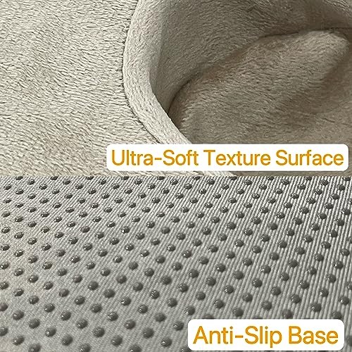 Couch and Bed Cup Holder Pillow, Sofa Organizer Caddy for Drinks, Beige