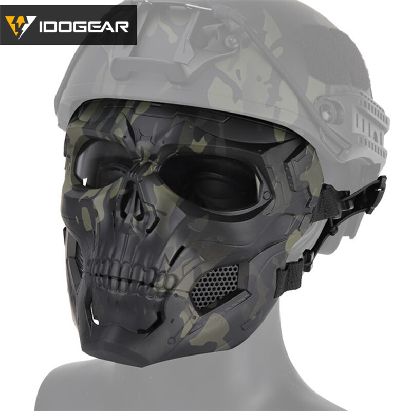 IDOGEAR Tactical Ful Face Mask Skull Mask Cosplay Protective Scary Devil Hunting