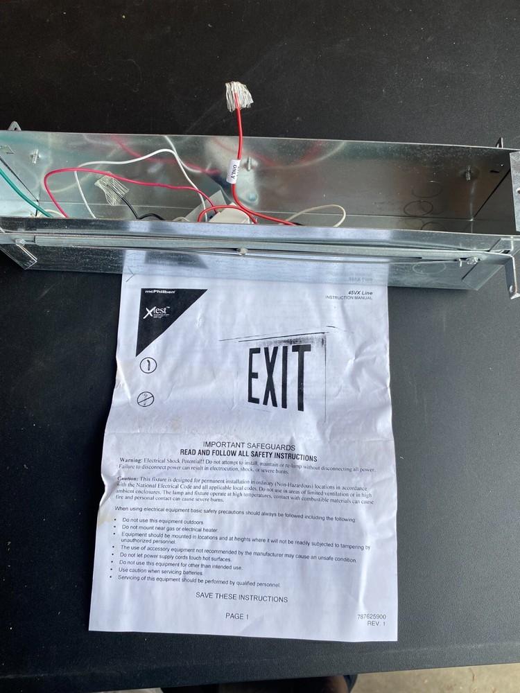 BB45VL Back Box for Exit and Emergency Sign Lighting. 78137061492