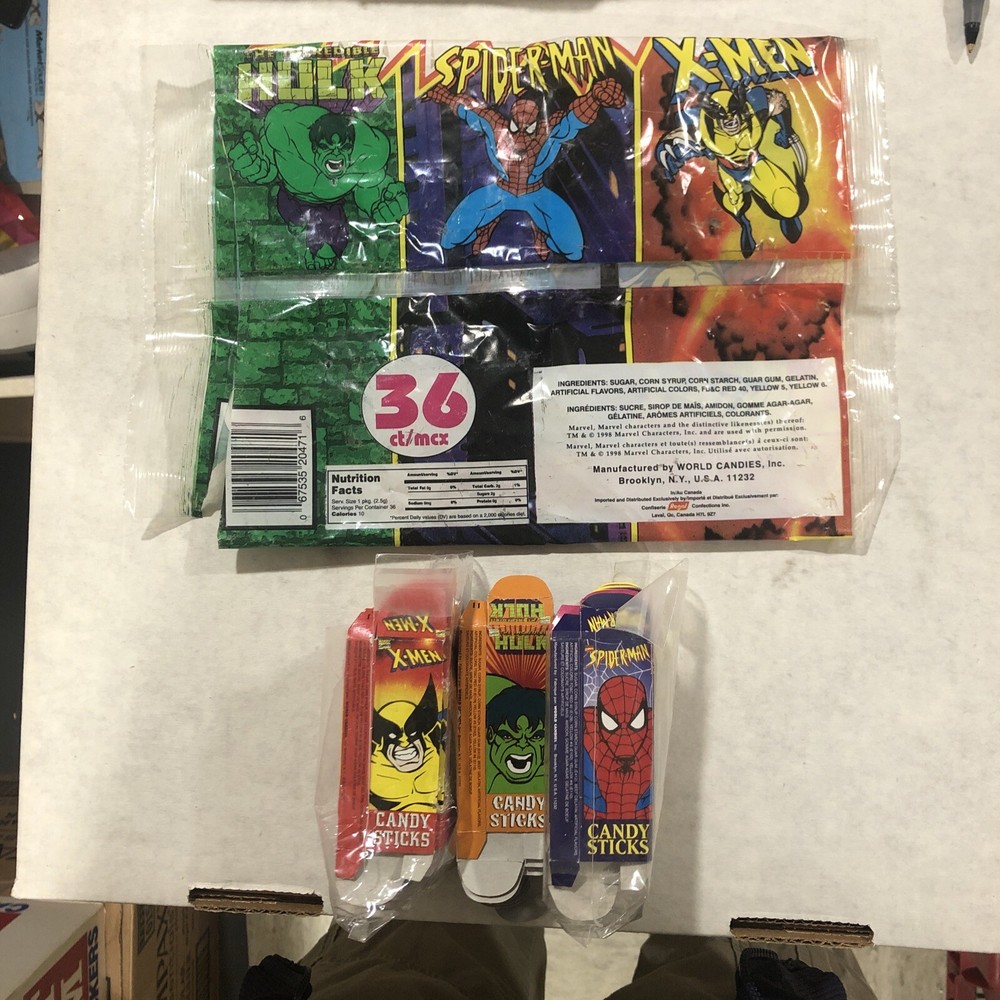 1998 Worlds Marvel Mega Mix Candy Box X 62