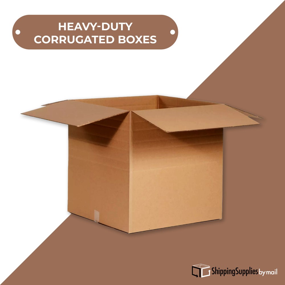14 x 14 x 14" Multi-Depth Corrugated Boxes, Brown 25/Bundle ECT-32