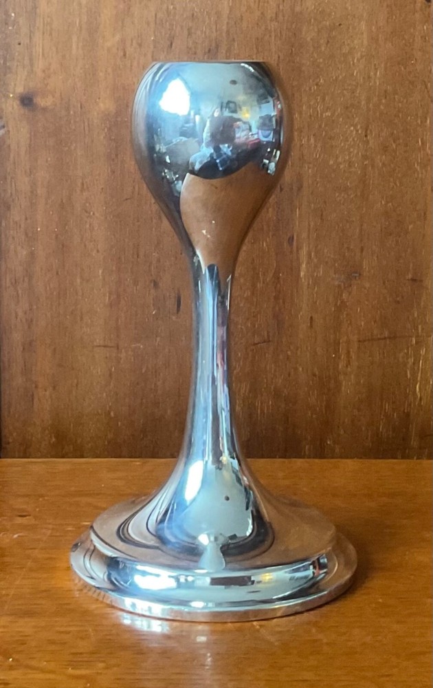 Mid Century Modern Single Silver Plated Candlestick JRS Denmark