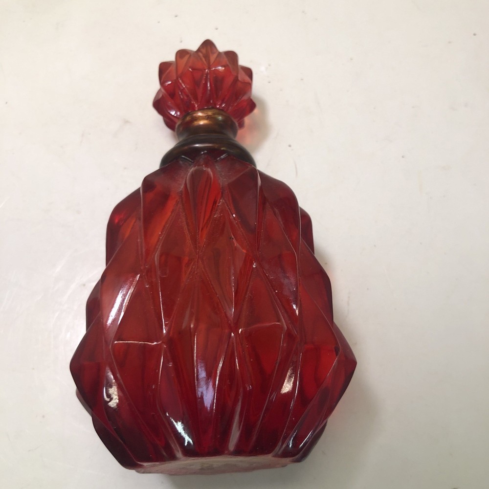 Red Acrylic Decorative Faux Decanter Lucite