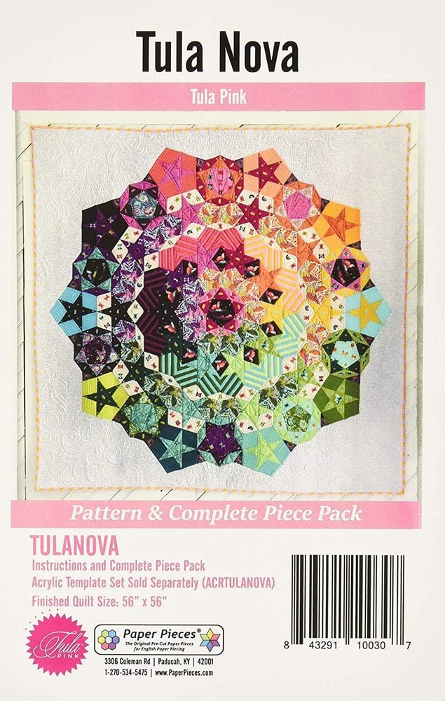 Complete Tula Nova Bundle - Quilt Pattern + Acrylic Templates berry