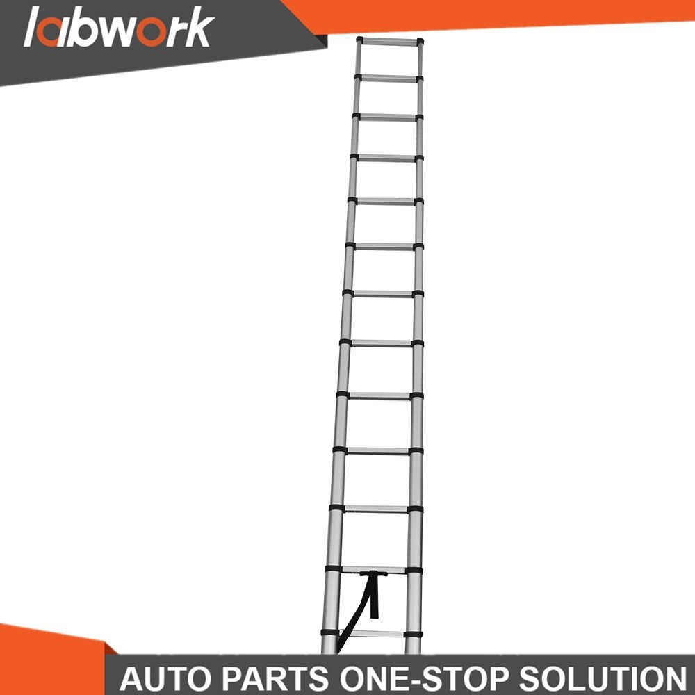 Labwork 12.5ft Telescopic Step Ladder Aluminum Multi Purpose Extension Ladder