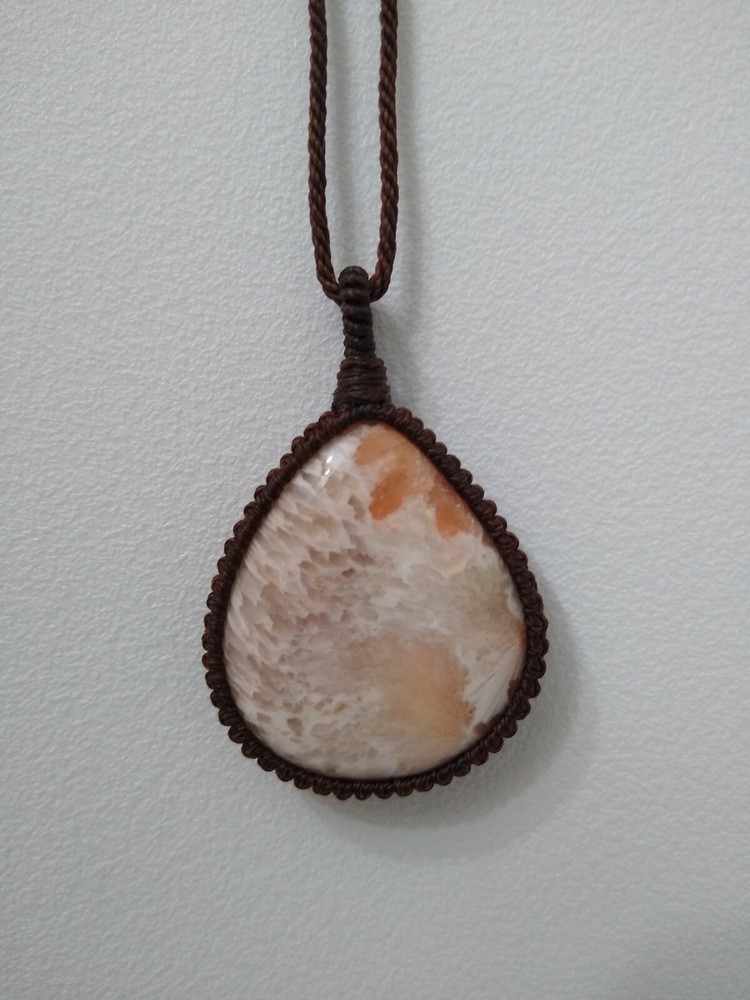 Scolecite Macrame Necklace