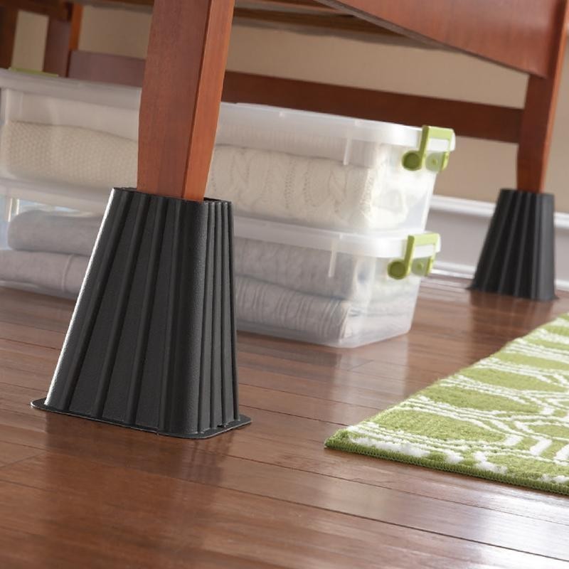 Tall Bed Risers 4-Pack Heavy Duty Storage Solution Underbed Space Savers New