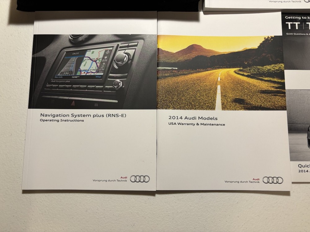 2014 Audi TT/TTS Owners Manual OEM Complete Set