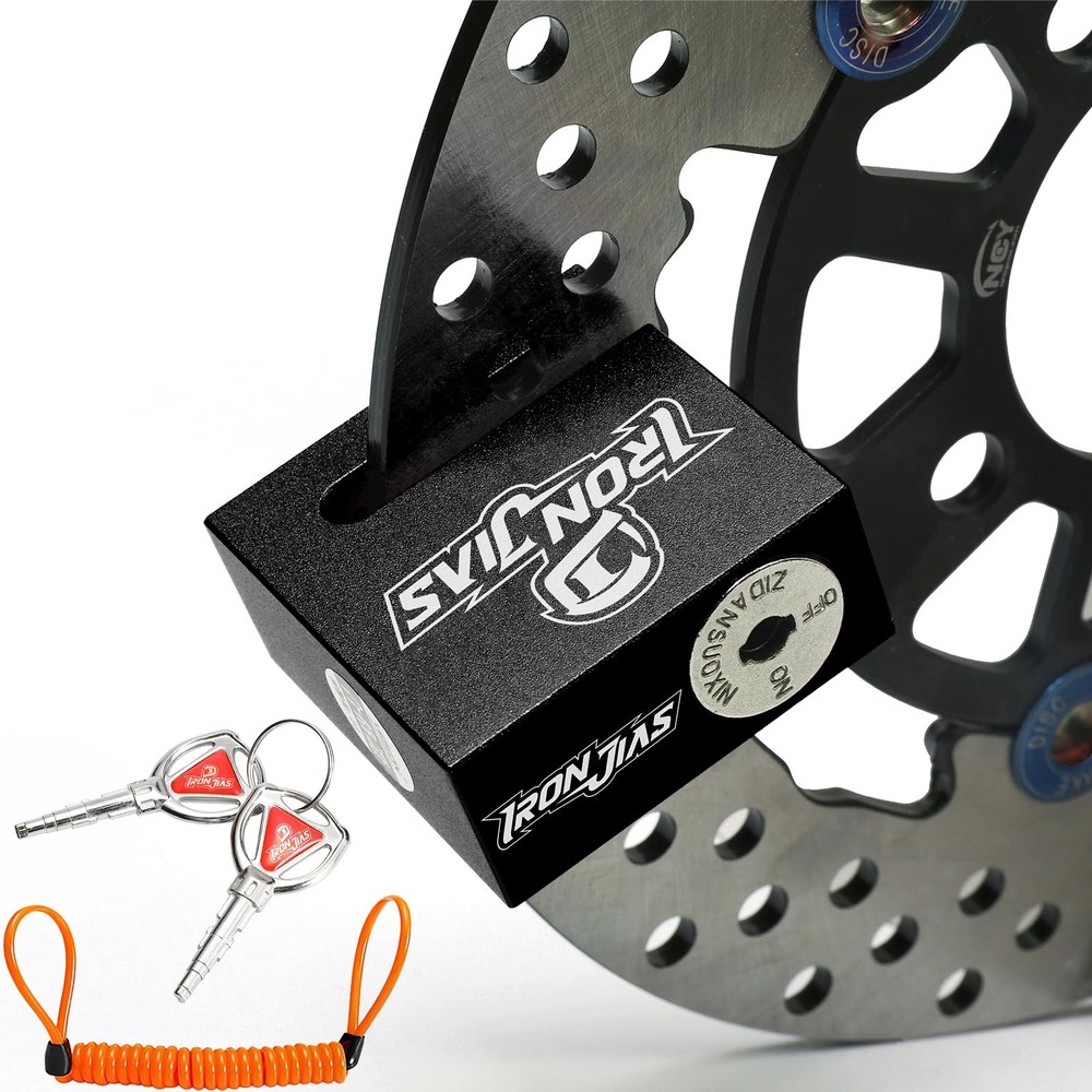 Motorcycle Disc Lock AntiTheft Wheel Brake Lock Waterproof Alloy with Reminde...