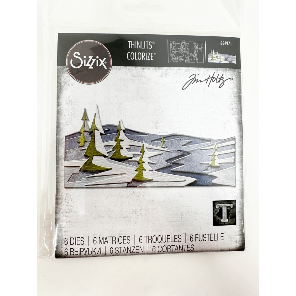 Sizzix Tim Holtz Christmas Thinlits Bundle Snowscape Holly Berries NEW