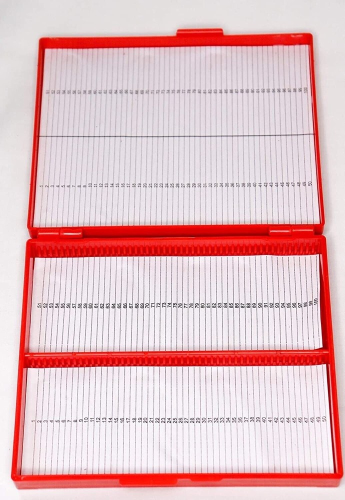 slide box 100 slides with index holder prepared microscope slides,side box plast