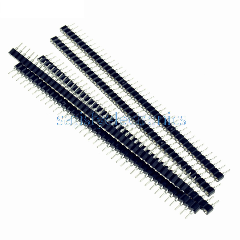 20PCS Strip Tin PCB Female IC Breakable 40pin Single Row Round Header Socket