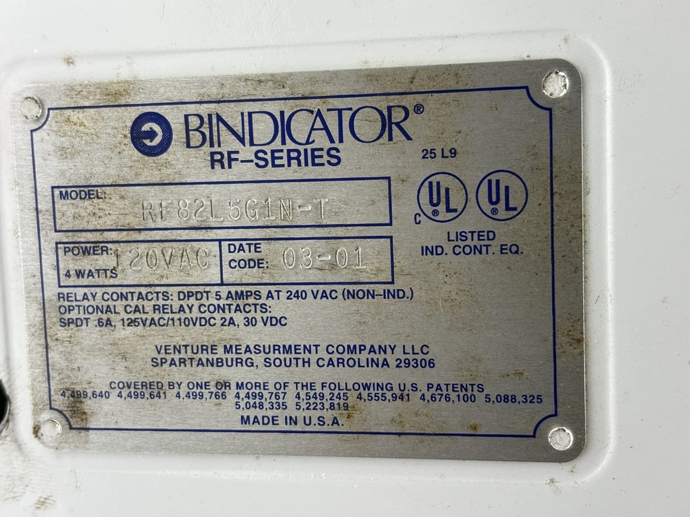 Bindicator RF82L5G1N-T RF Series Level Cable Probe Radio Frequency