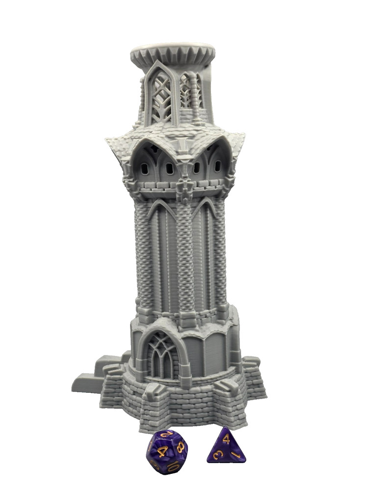 dice tower / dice roller tower / castle tower dice roller model RPG /dnd