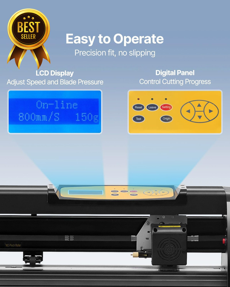 28in Vinyl Cutter Plotter Machine Adjustable Force Speed Signmaster Windows