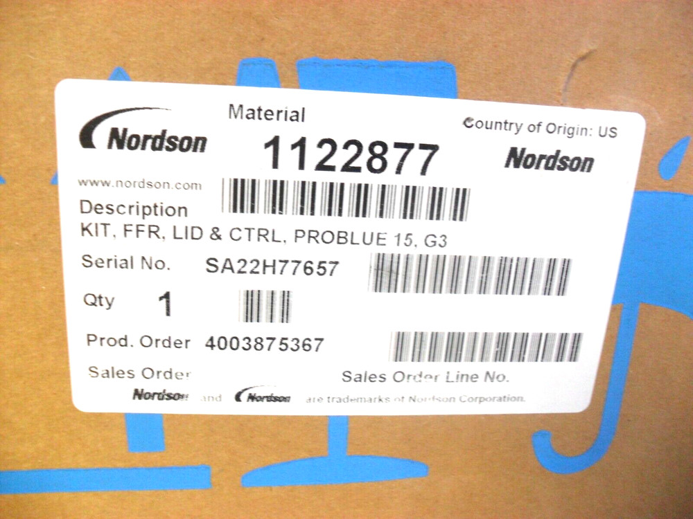 Nordson  1122877 Automatic Fill System New Factory Box