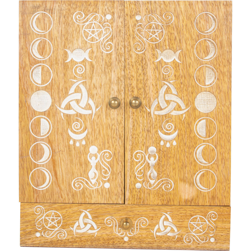 Laser-Etched Witch's Altar Cupboard!
