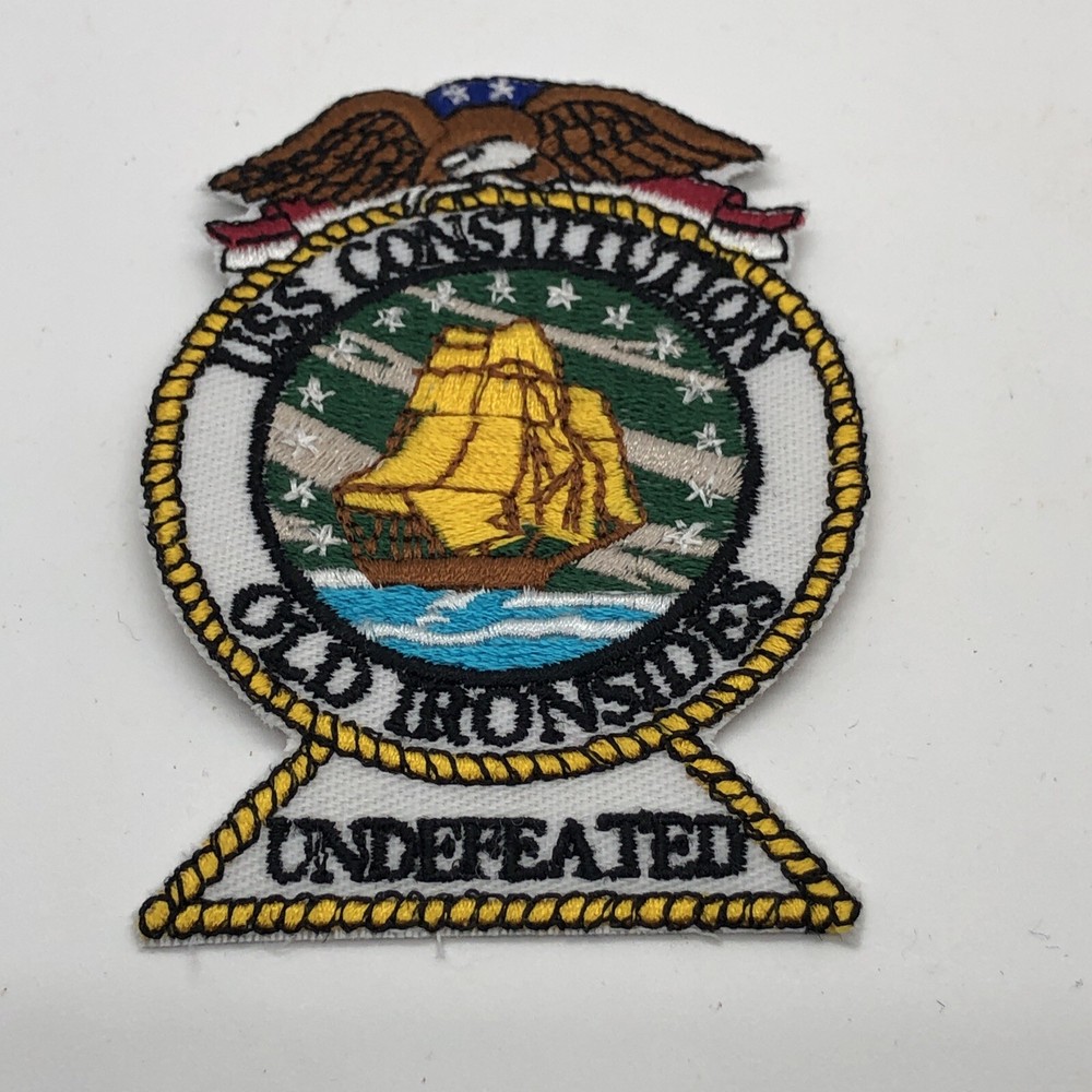 USS Constitution Old Ironsides Undefeated Patch Boston MA Naval History