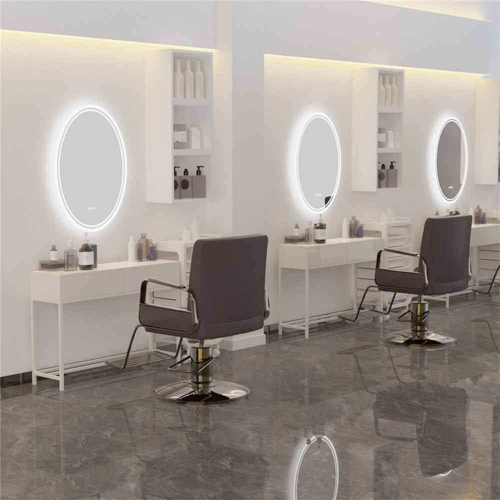 Oval Led Backlit Illuminated Bathroom Mirror IP65 Antifog Makeup Vanity Mirror