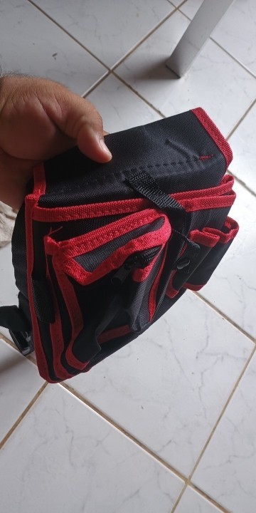 1 Red Bag Electrician Tools Multipurpose Work Easy Pouch (Foreign Shipping