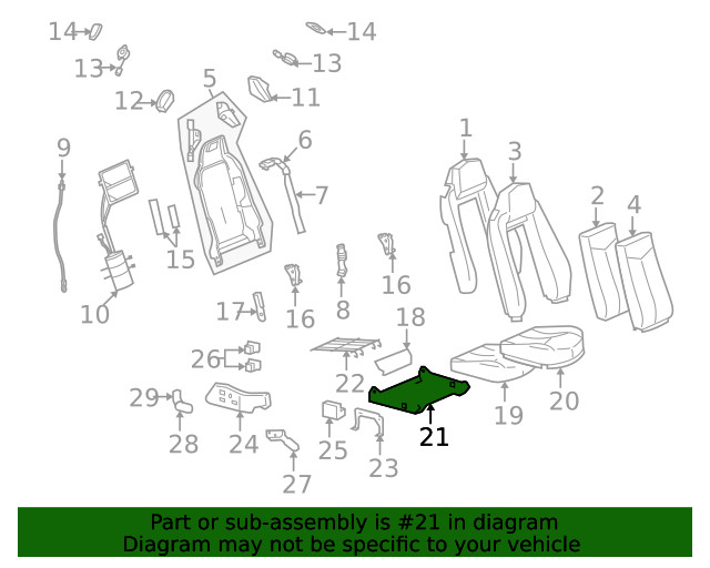 Genuine GM Seat Frame 19124068