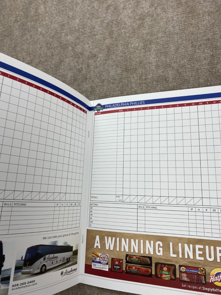 2017 Phillies Game Day Scorecard Darren Daulton Commemorative