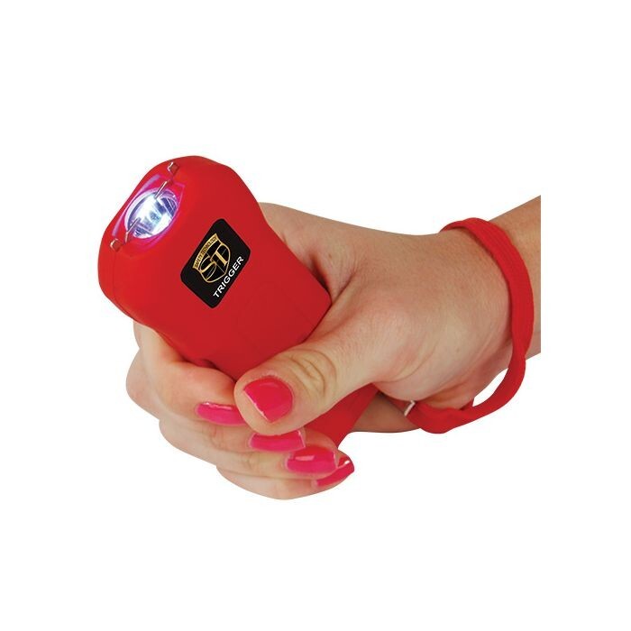 Trigger 75 Million Volt Rechargeable Stun Gun Self Home Defense Security Red