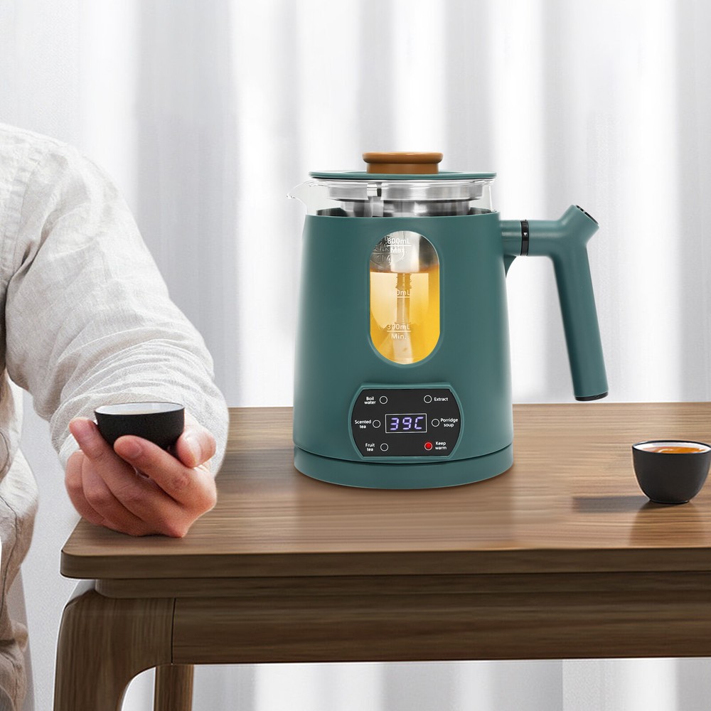 Temperature Control Electric Tea Kettle, Water Boiler & Heater green