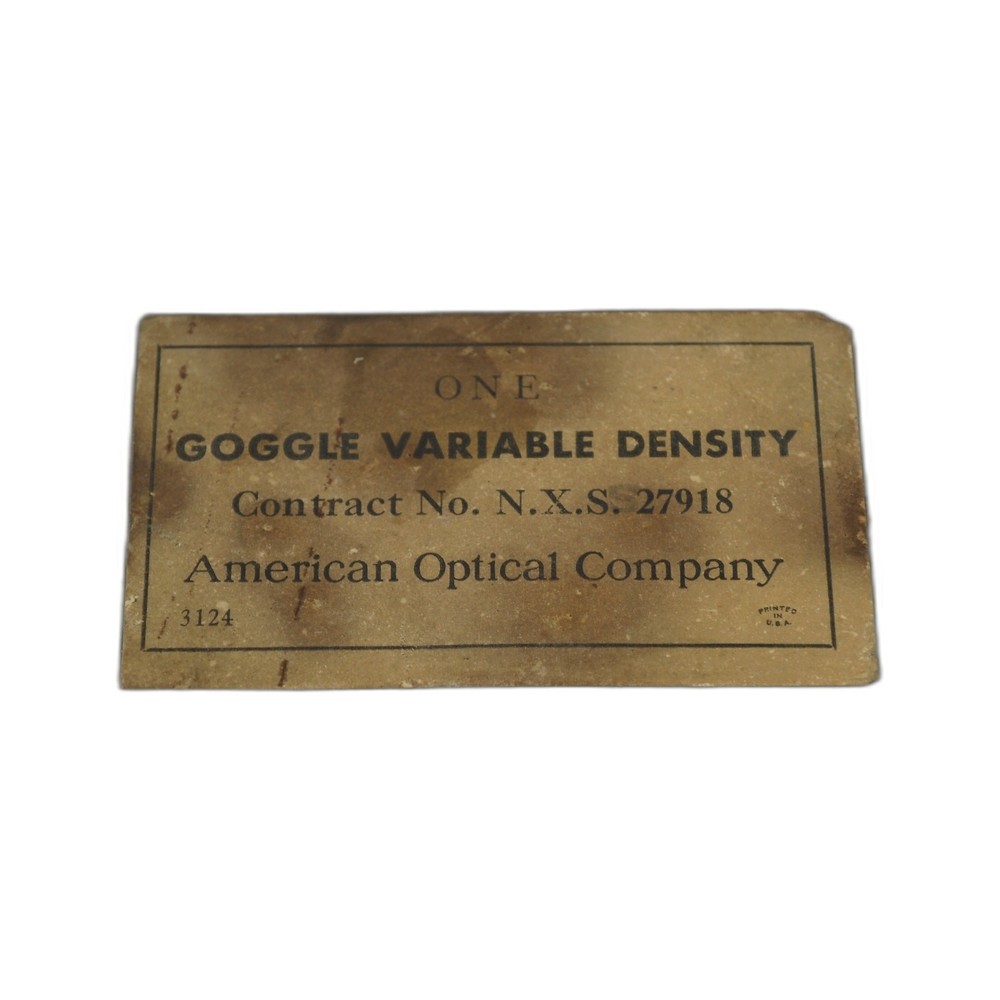 WWII American Optical Welding Goggle Tin Variable Density AO Military Box