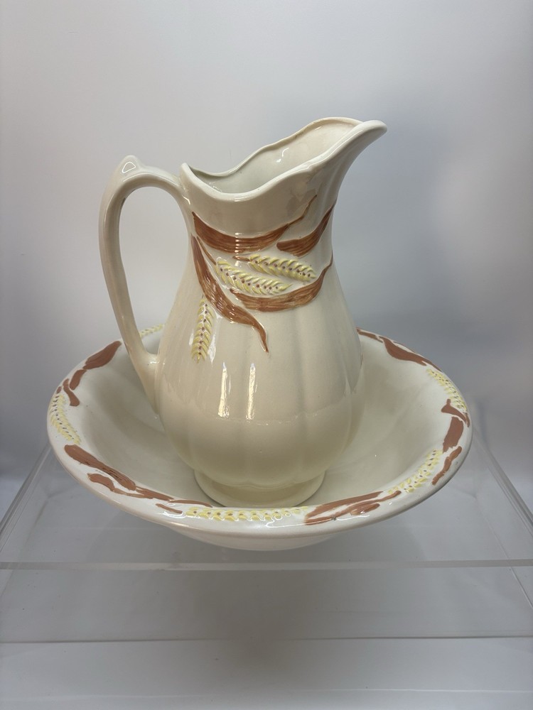 Vintage Bell Mold Pitcher & Bowl Set