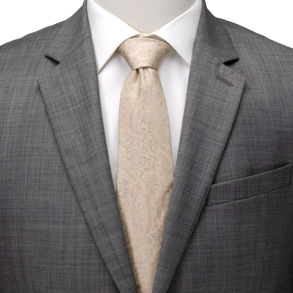 Champagne Paisley Men's Tie