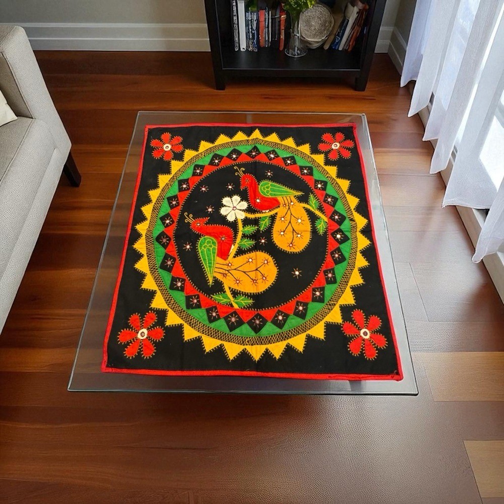 Vintage Hand Stitched Table Cover