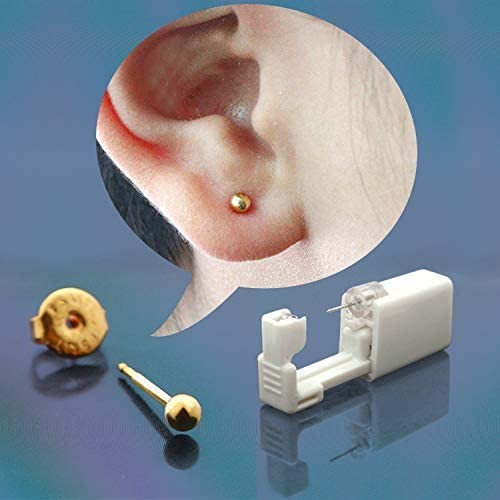 2 Pack Self Ear Piercing Gun EarringDisposable Piercing Kit No Pain Easy Use