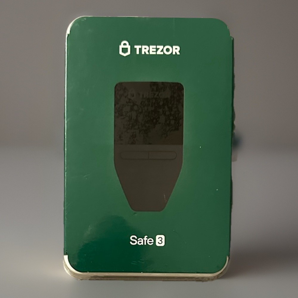 TREZOR SAFE 3 Passphrase & Secure Element Crypto Hardware Wallet Solar Gold