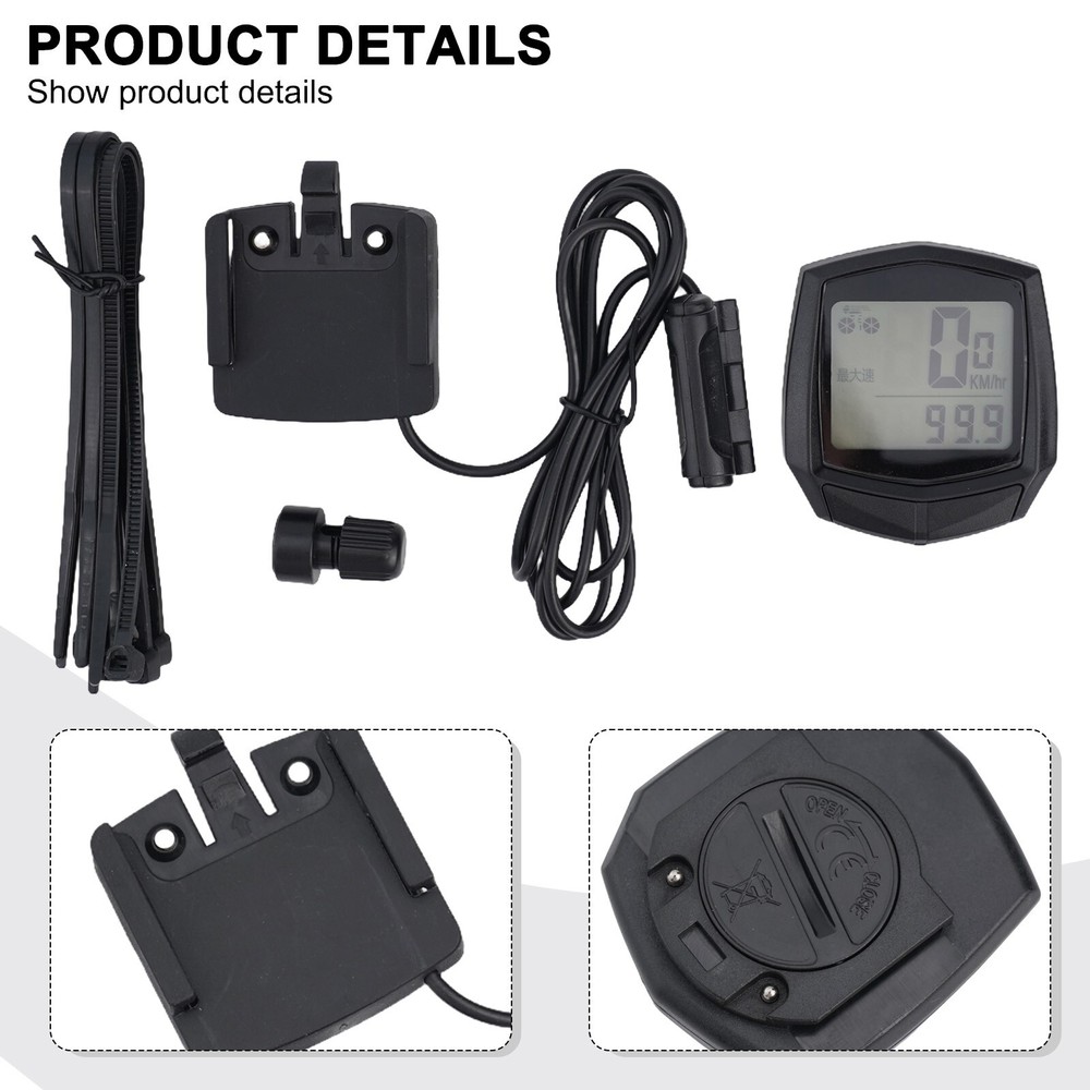 Bicycle With Backlit Waterproof Odometer Speedometer Wired Speedometer