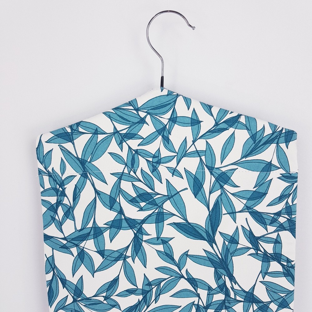 Peg Bag Handmade Blue Leaves Print Lined Laundry Clothes Peg Holder