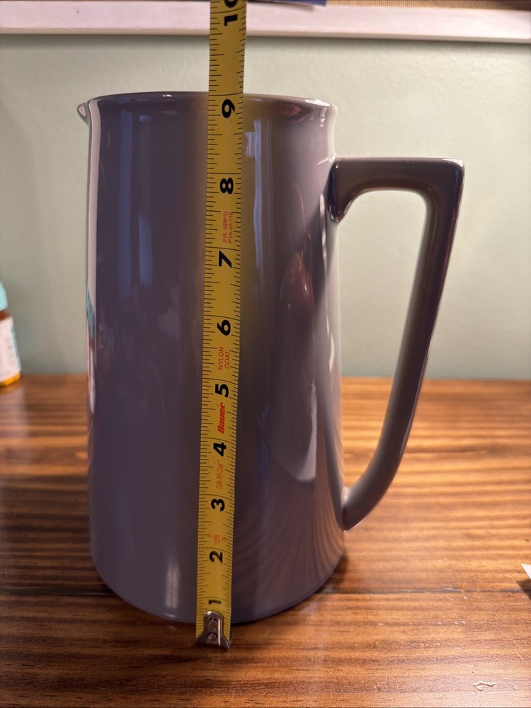 Gray Ceramic Restoration Hardware Stoneware Pitcher 9"
