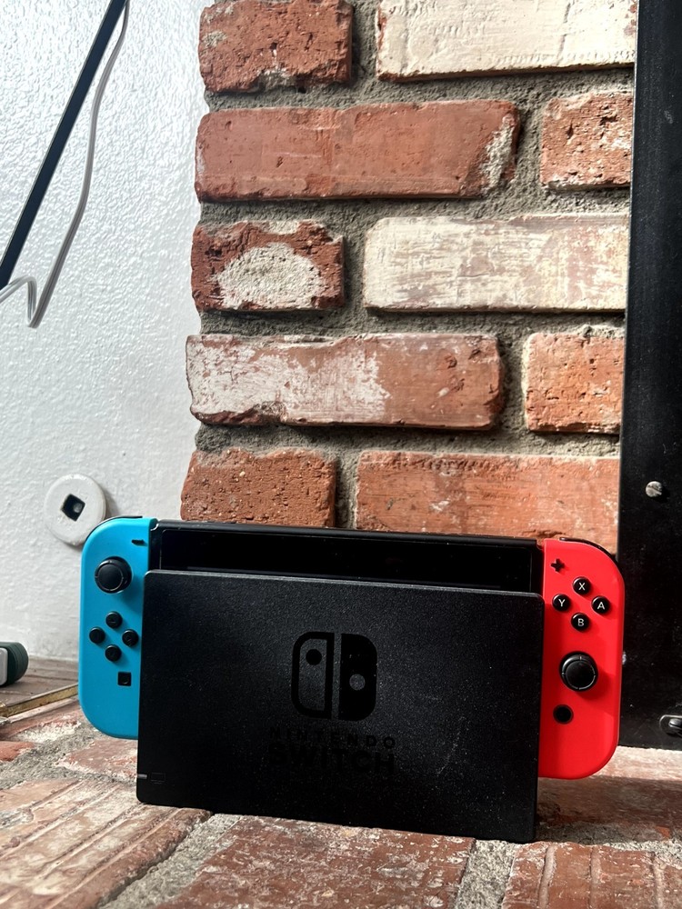 Nintendo Switch Console Neon Blue Red Joy-Con Controllers Dock Wi-Fi