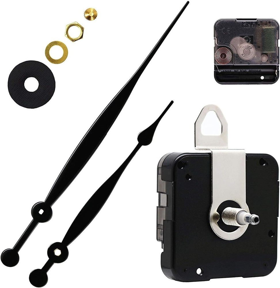 DIY Wall Clock Repair Kit with Long Spade Hands