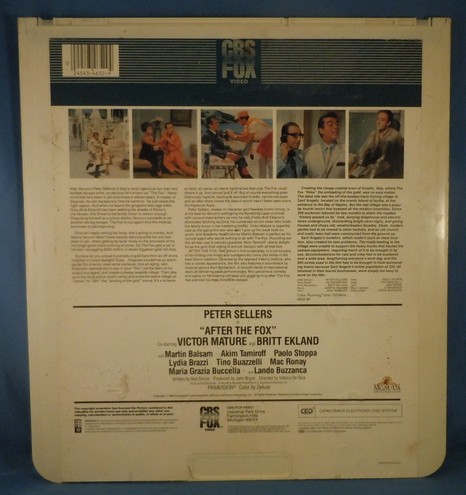 RCA CED VIDEODISC! - AFTER THE FOX with Peter Sellers