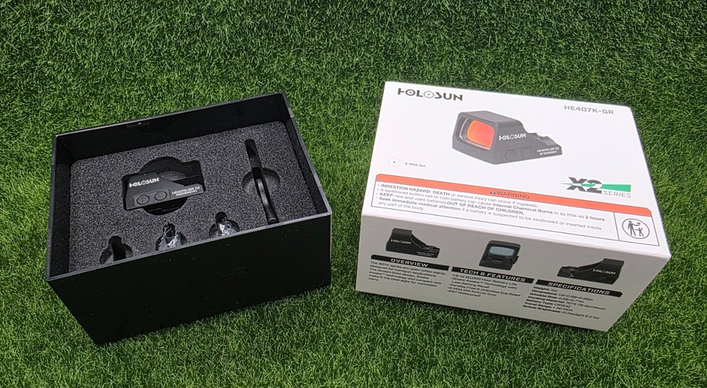 Holosun#HE407K-GR X2 Open Reflex Compact Micro Green Dot Sight 6 MOA Reticle