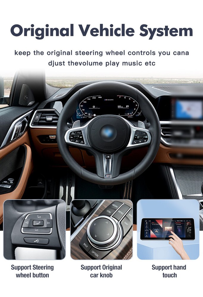 12.3" Android Screen Display CarPlay For BMW X5 E70 X6 E71 xDrive CCC 2007-2010