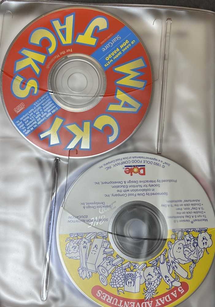 Vintage Apple Macintosh Compact Discs CD-ROM Software Bundle Encyclopedia Games