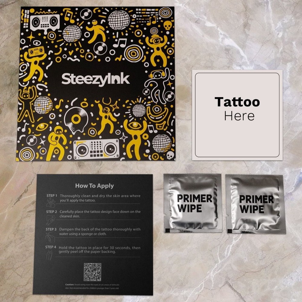 SteezyInk temporary tattoo Running Fox last upto 2 weeks 2 x 3 inch
