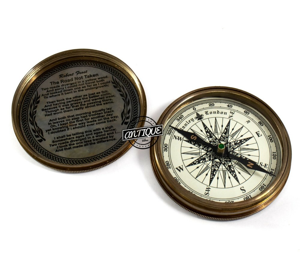 Maritime Gift Nautical Brass Compass Solid Compass Royal Navy Print Dial Marine