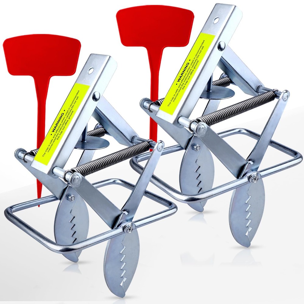 Mole Trap Scissor 2 Pack, Upgraded Mole Traps for Lawns That Kill Best