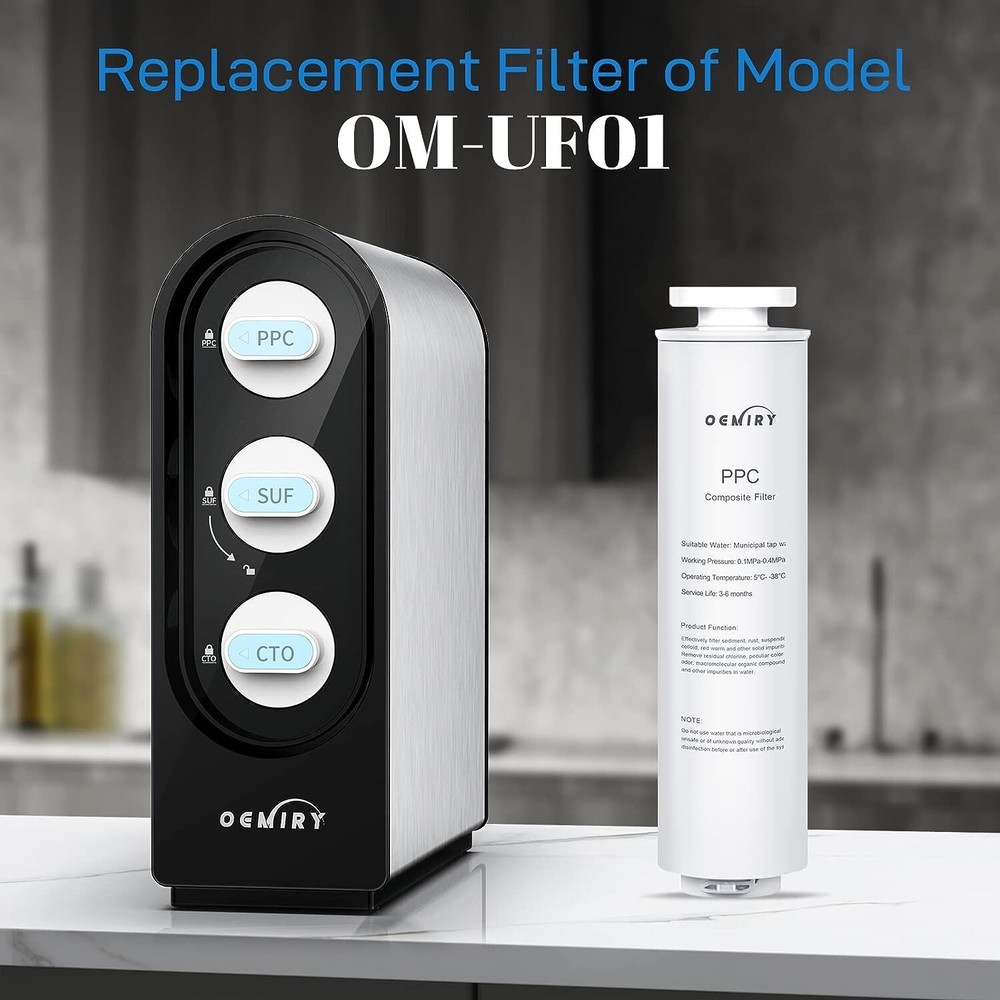 OEMIRY Under Sink Replacement Filter OM-UF01 Ultra-Filtration PPC Replacement
