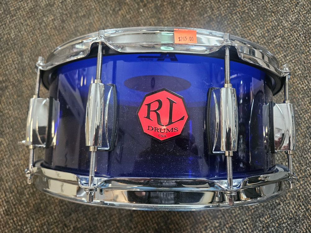 RL Drums Blue Acrylic snare drum