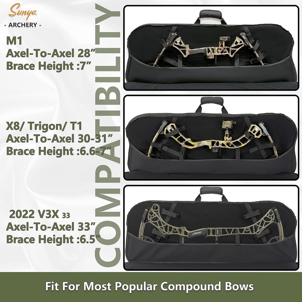 Compound Bow Case with Molle System - Neoprene Bow String Protection & Padded...
